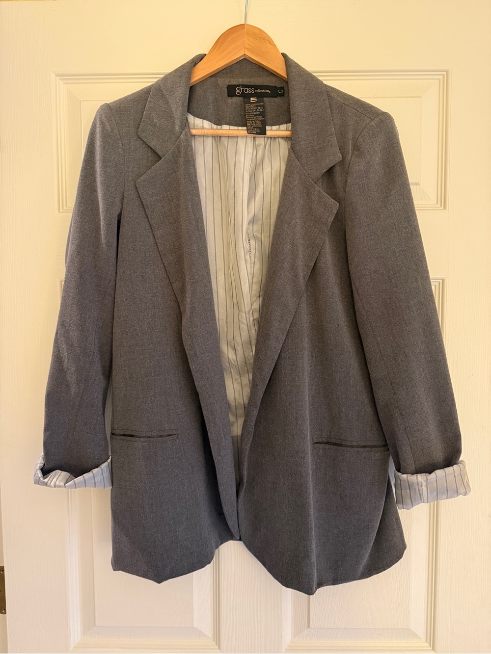 Grass Collection Gray Blazer